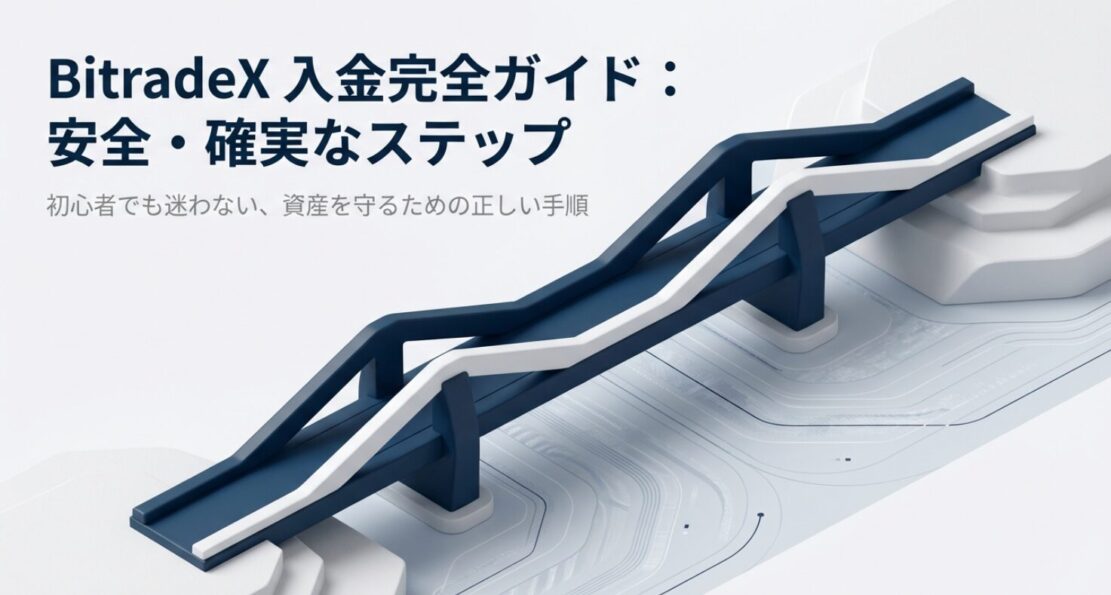 BitradeX入金方法完全ガイドの表紙。初心者でも迷わない安全な手順を解説。